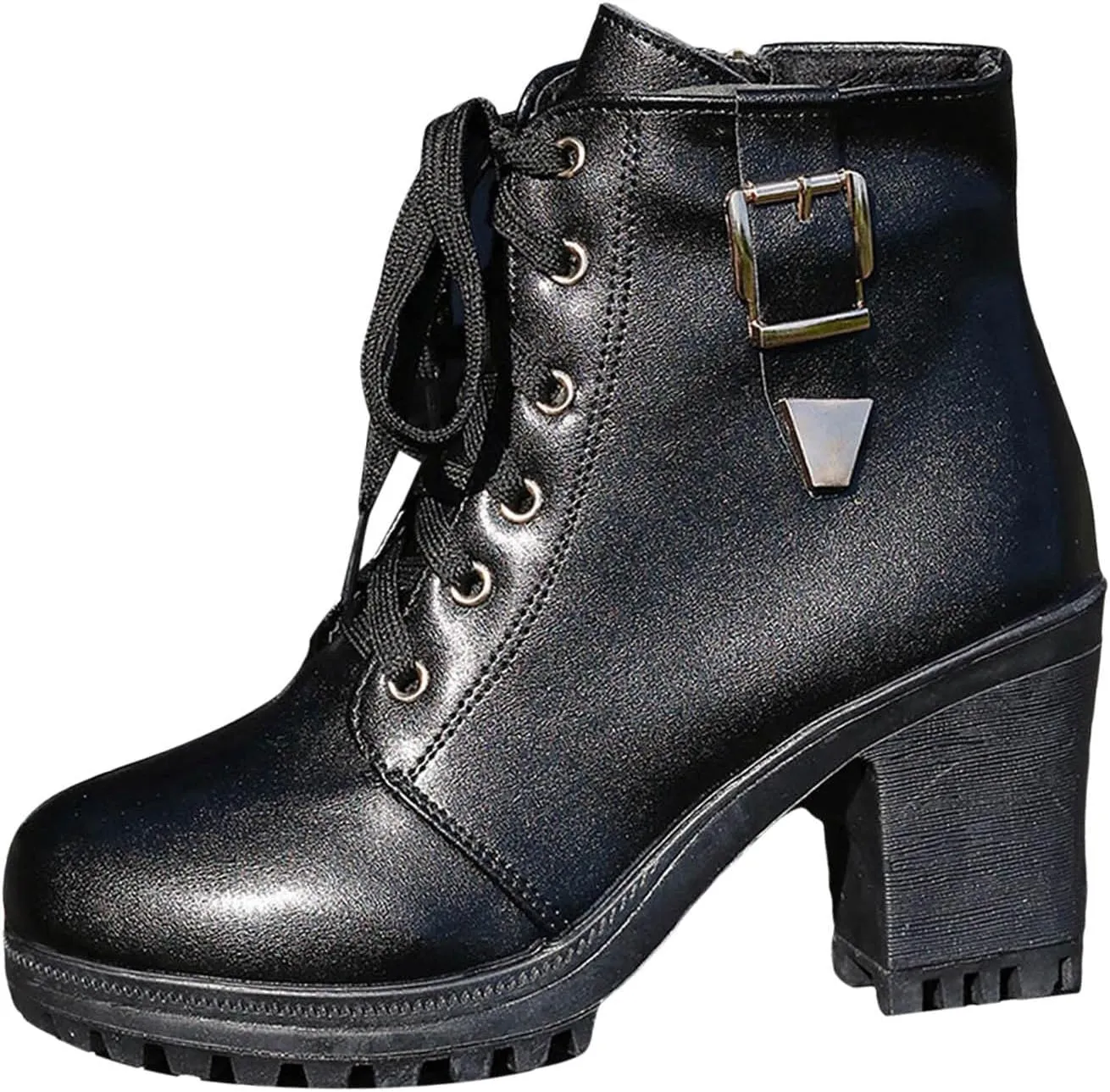 Boots for Women Retro Classic Lace Up High Heel Cowboy Boots for Women Ladies Shoes Fashion Western Short Boots