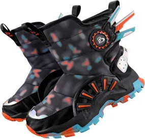 Boys Girls Snow Boots Toddler Kids Winter Boots Water esistant Hook Loop Cold Weather Outdoor Shoes for Kids