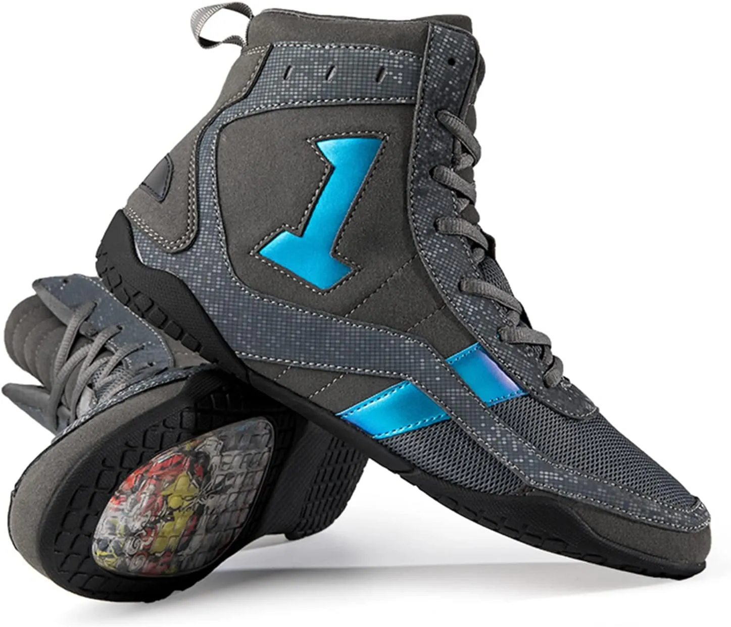 Cmadolrs Men's and Women's high top Wrestling Boxing Shoes Anti-Skid Fighting Training Competition Sports Shoes Sports Casual Shoes Gymnastics Boots