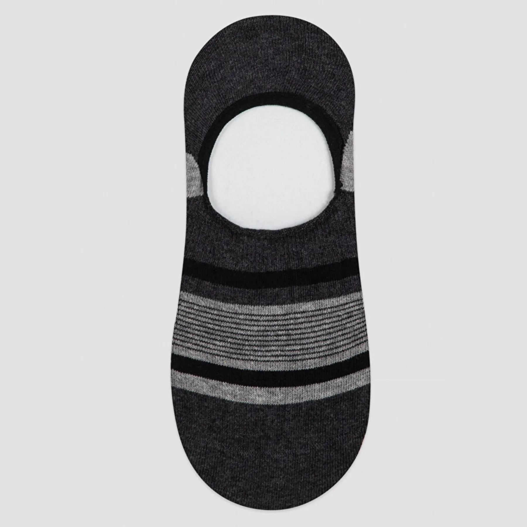 Cotton, Dark, No-Show, Non-Slip Socks