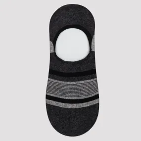 Cotton, Dark, No-Show, Non-Slip Socks