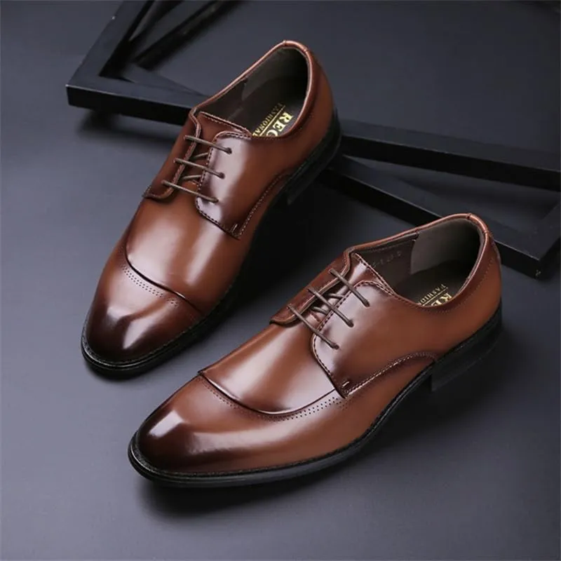 CSCDD Men's Business Leather Shoes Loafers Patent Leather Swallowtail Formal Shoes Suitable for Wedding Banquets and Daily Travel