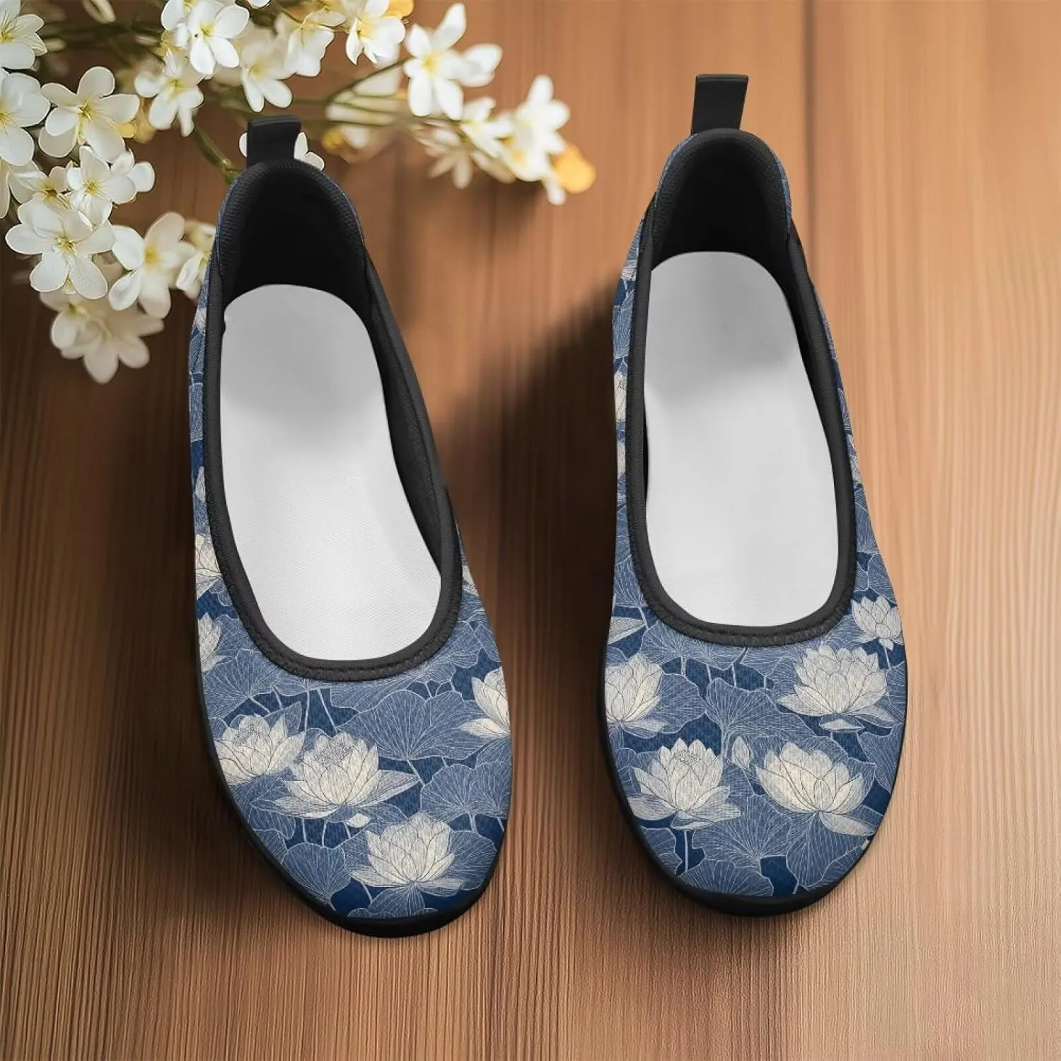 Doojoayie Art Casual Slip On Shoes for Ladies Flat Shoes Comfort for Dalil Casual