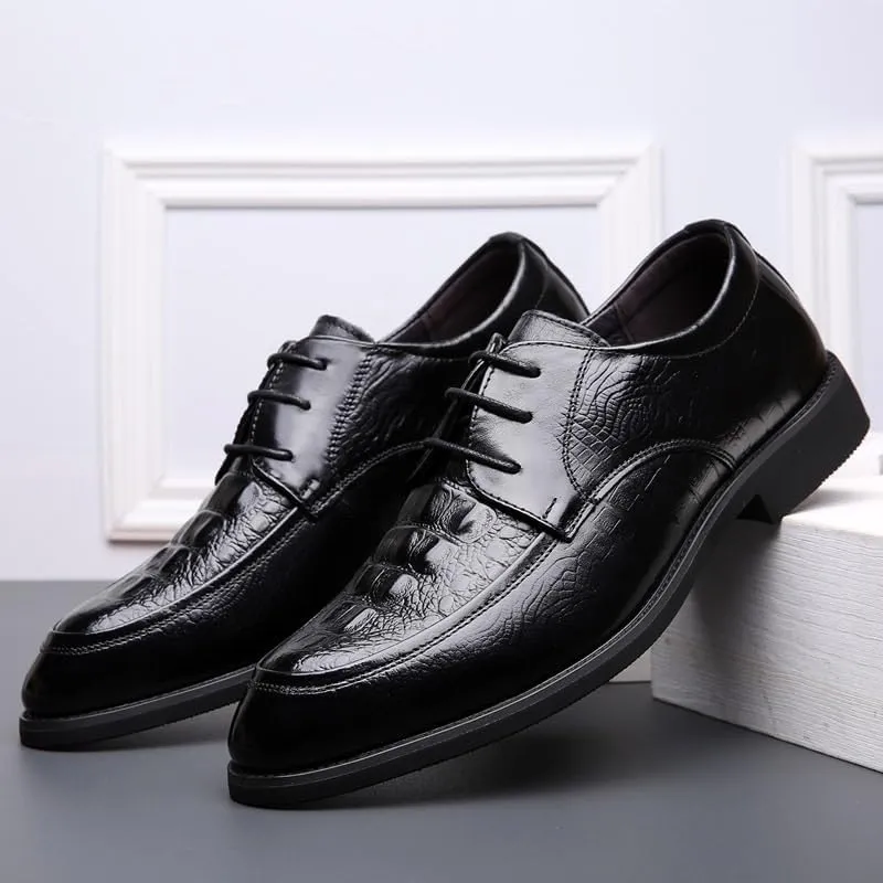 Dress Sneakers Men's Classic Retro Casual Shoes Pointed Toe White Mens Shoes Fashion Casual Dress Sneakers Leather