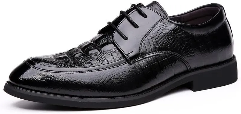 Dress Sneakers Men's Classic Retro Casual Shoes Pointed Toe White Mens Shoes Fashion Casual Dress Sneakers Leather