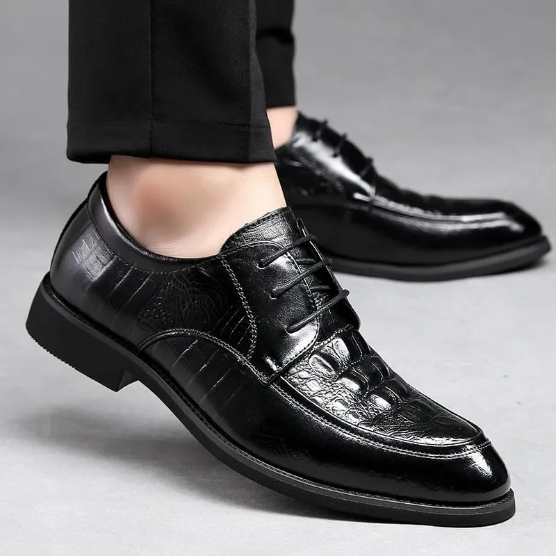 Dress Sneakers Men's Classic Retro Casual Shoes Pointed Toe White Mens Shoes Fashion Casual Dress Sneakers Leather