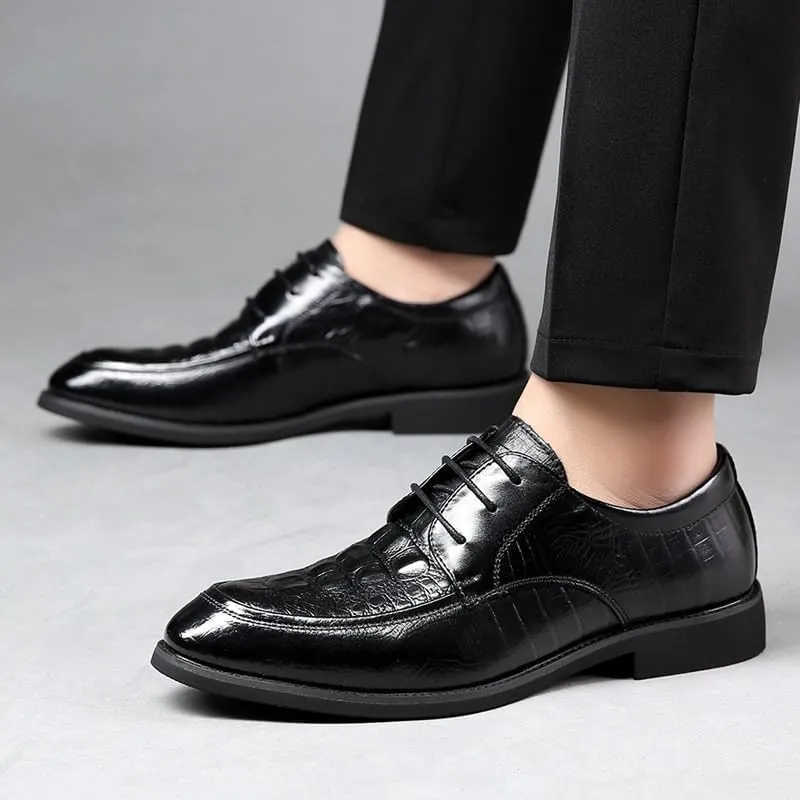 Dress Sneakers Men's Classic Retro Casual Shoes Pointed Toe White Mens Shoes Fashion Casual Dress Sneakers Leather