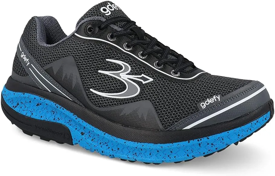 G-DEFY Mighty Walk Men’s Orthopedic Walking Shoe | VersoShock Technology for Pain Associated with Running | Prolonged Standing | Arch Support | Diabetic Shoes | Wide Shoes | Free Custom Orthotic
