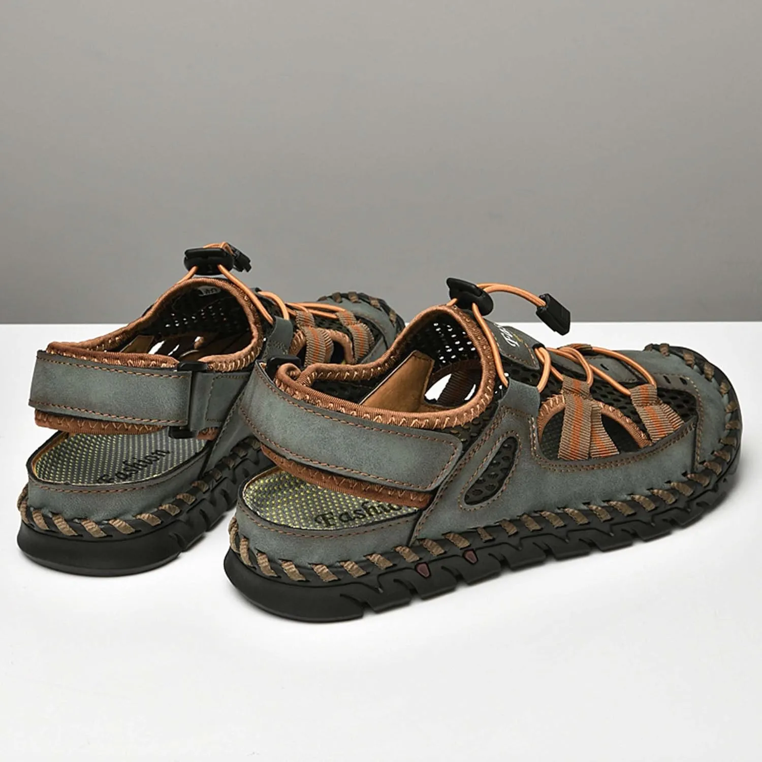 GeRRiT Mens Outdoor Casual Sandals Slippers Lightweight Anti-slip Sports Water Water Shoes Breathable Men's Sandals Fashion Hundred Sports Walking Shoes