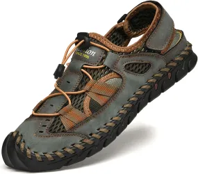 GeRRiT Mens Outdoor Casual Sandals Slippers Lightweight Anti-slip Sports Water Water Shoes Breathable Men's Sandals Fashion Hundred Sports Walking Shoes