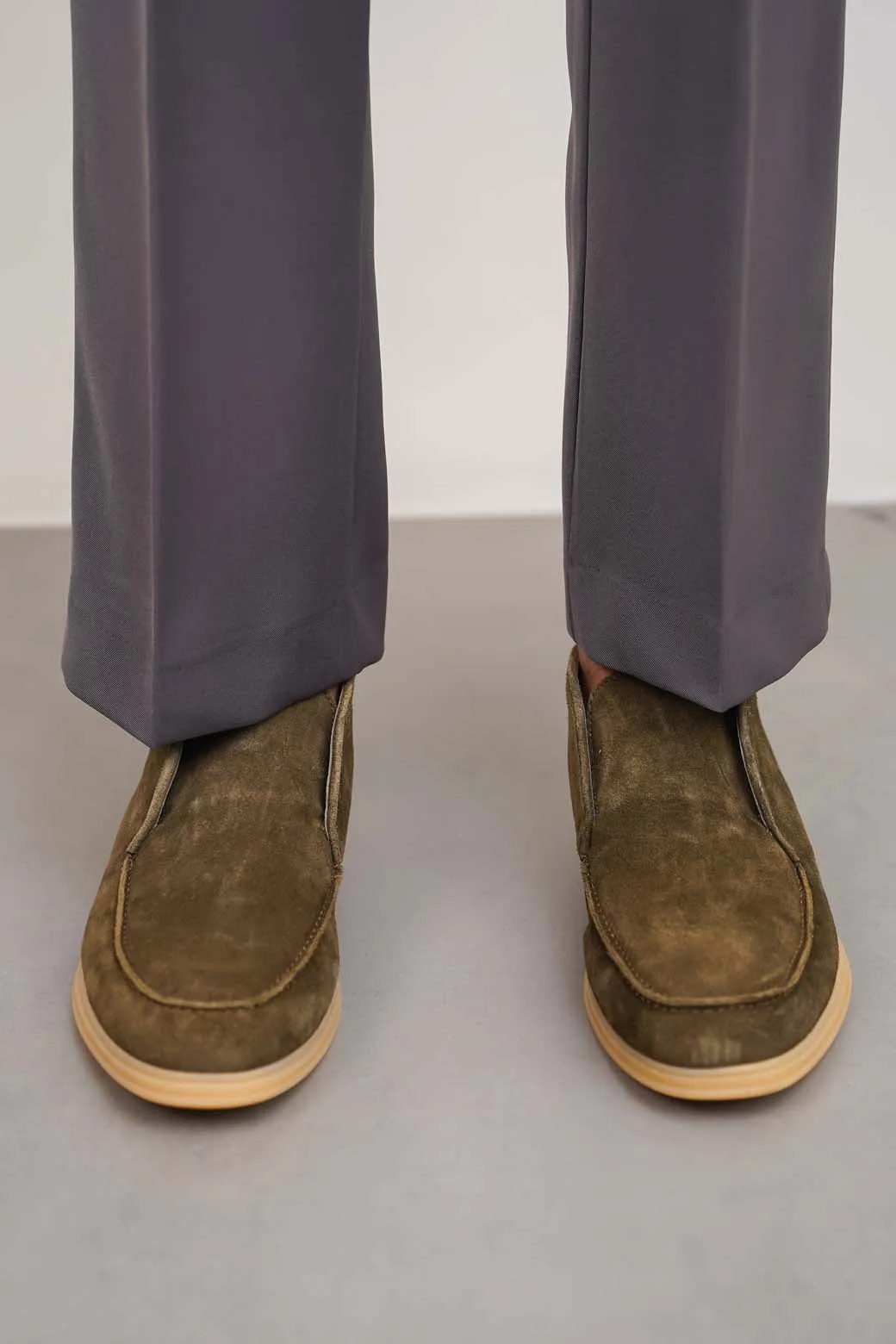 HIGH-TOP LEATHER LOAFERS