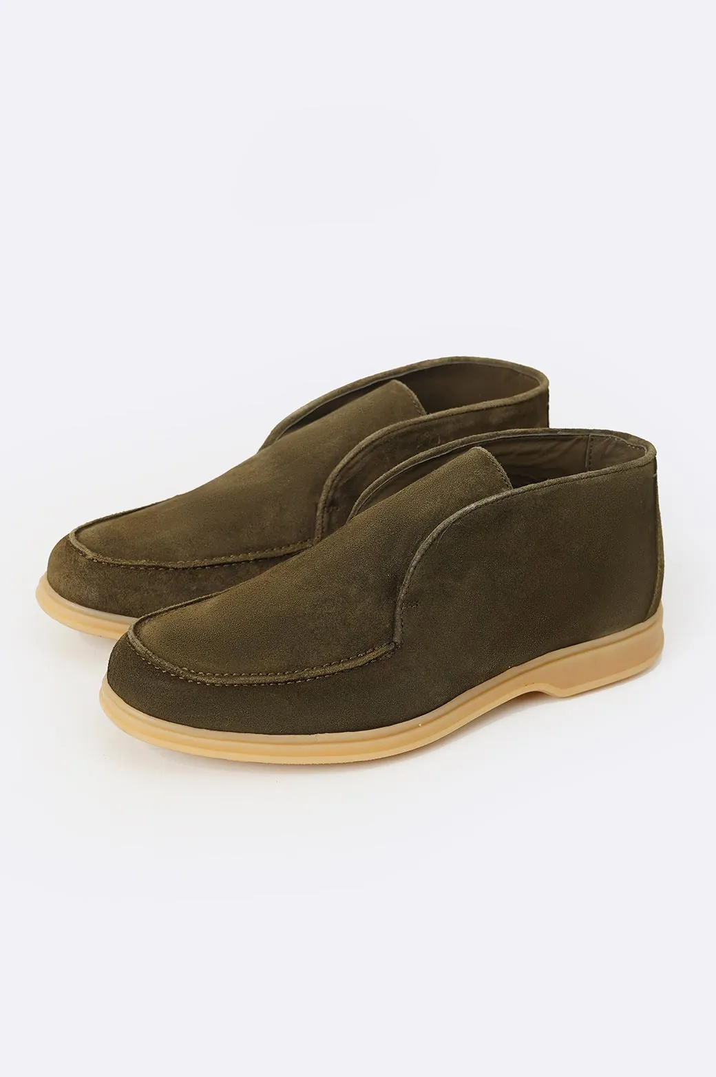 HIGH-TOP LEATHER LOAFERS