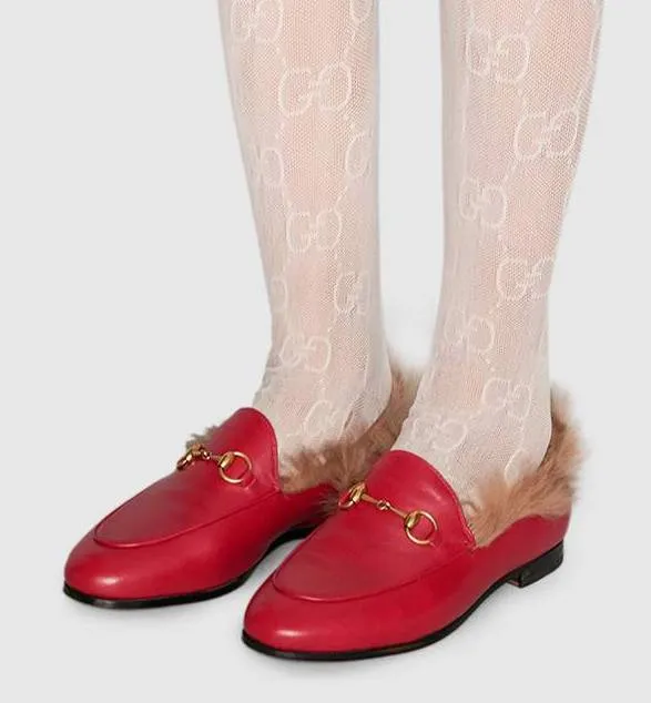 'Jordaan' Fur Loafer, Red