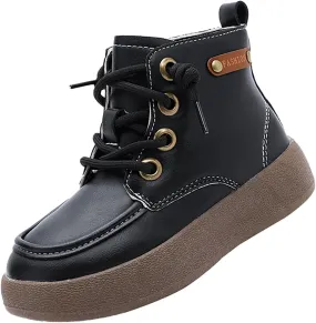 Kids School Ankle Boots for Little Child Classic Water-Proof Comfort Work Boot Unisex Rain Boots Youth Boys Size 5