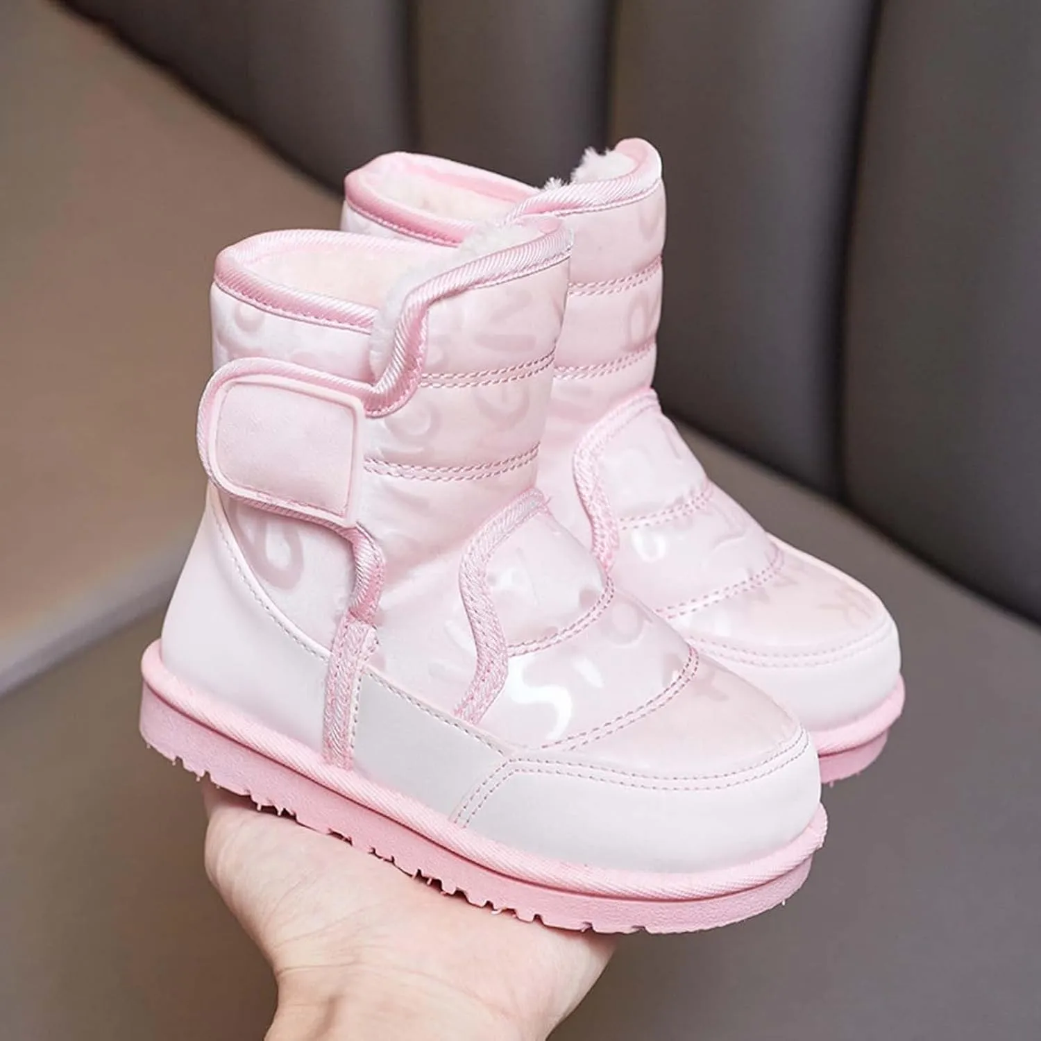 Kids Winter Snow Shoes Fr ining Ankle Boots Water Proof Outdoor Slip On Booties Sneaker Comfortable Warm Shoes