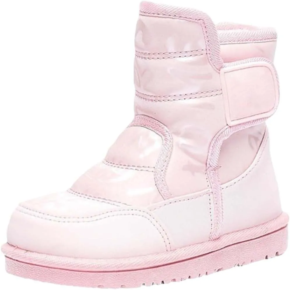 Kids Winter Snow Shoes Fr ining Ankle Boots Water Proof Outdoor Slip On Booties Sneaker Comfortable Warm Shoes