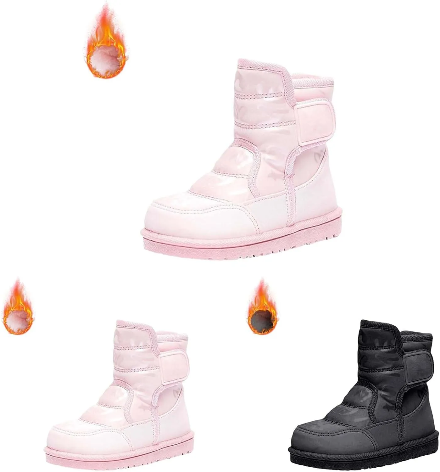 Kids Winter Snow Shoes Fr ining Ankle Boots Water Proof Outdoor Slip On Booties Sneaker Comfortable Warm Shoes