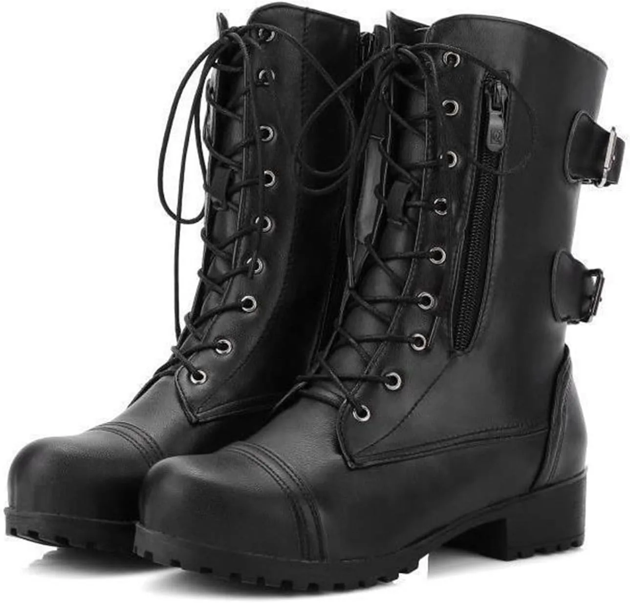 Knee High Boots for Women Wide Calf with Heel Boots Women's Lac Up Low heel Boots Women's Wide Calf Boots