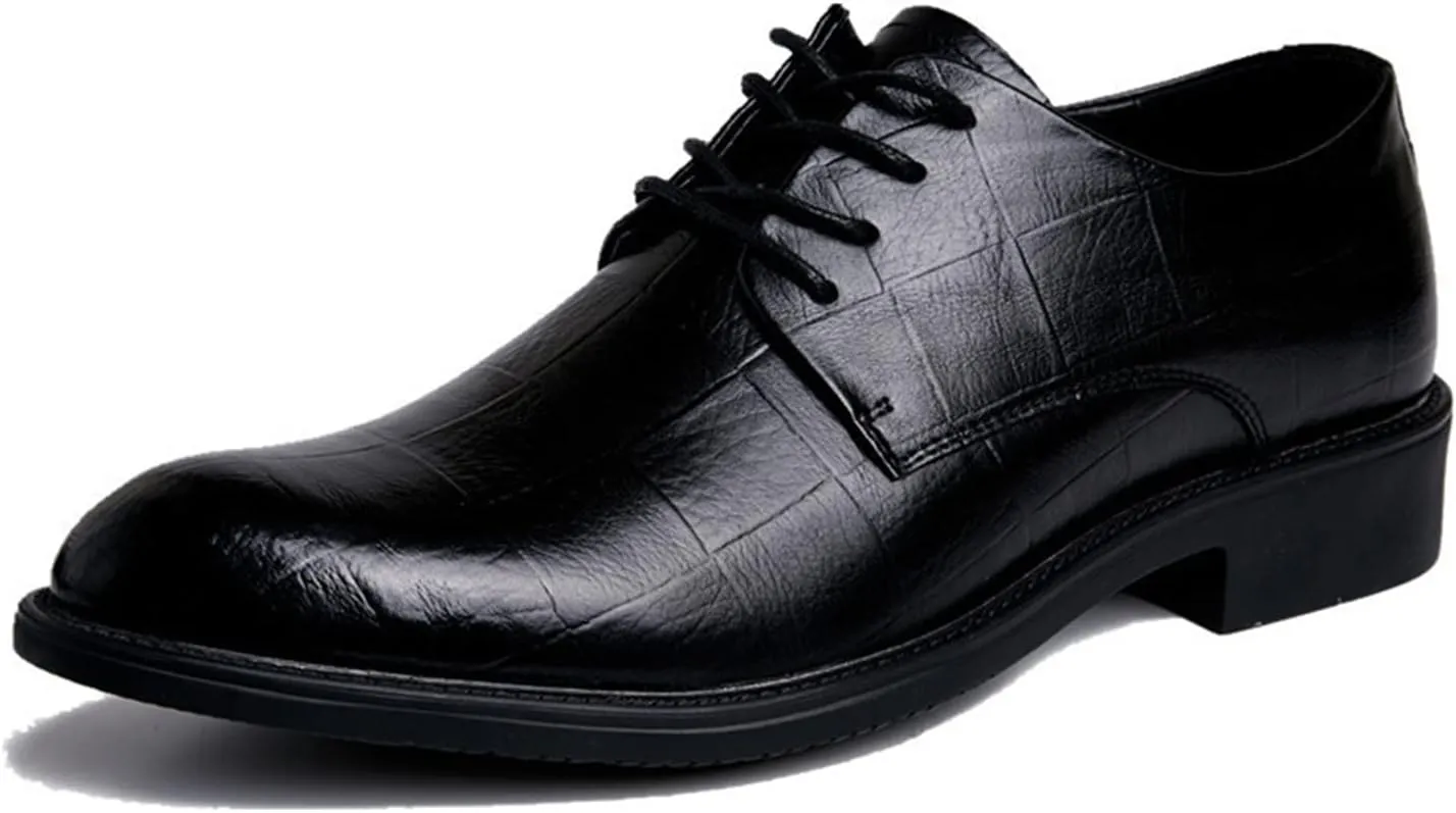 LAZIRO Genuine Leather Men's Leather Shoes Soft Toe Leather Business Casual British Formal Dress Comfortable Single Shoes Work Shoes