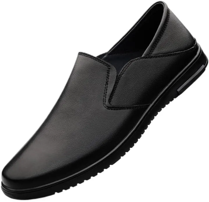 Men's Fashion Soft Moccasins, Comfortable Slip-On Casual Loafers, Leather Flats Shoes for Men, Casual Driving Shoes