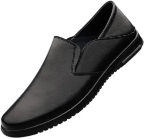 Men's Fashion Soft Moccasins, Comfortable Slip-On Casual Loafers, Leather Flats Shoes for Men, Casual Driving Shoes