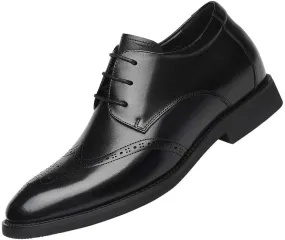 Men's Leather Dress Shoes Casual Lace-up Comfortable Lightweight Business Formal Oxfords Shoes for Men