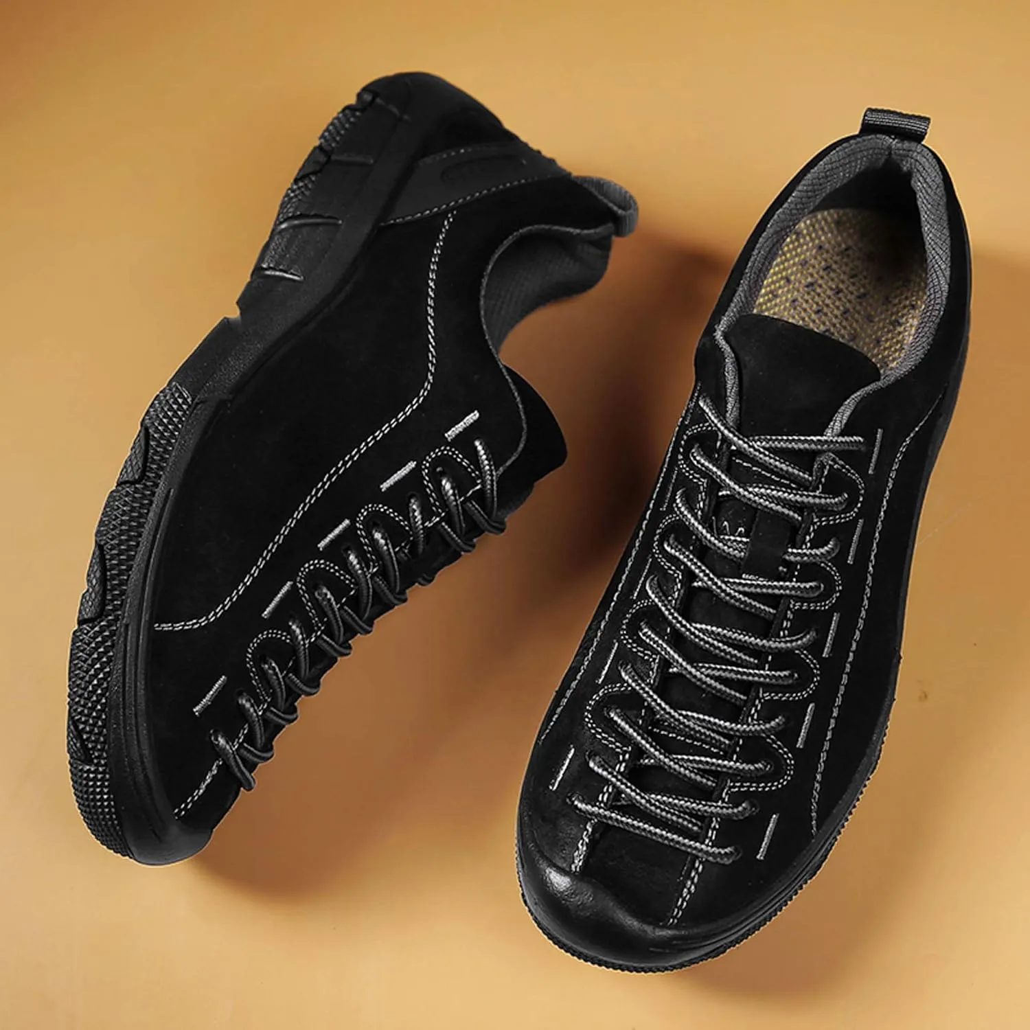 Men's Retro Casual Leather Shoes Classic Lightweight Comfortable for Driving Riding Walking Shoes, Derby Men's Business Dress Shoes Round Toe Dance Shoes
