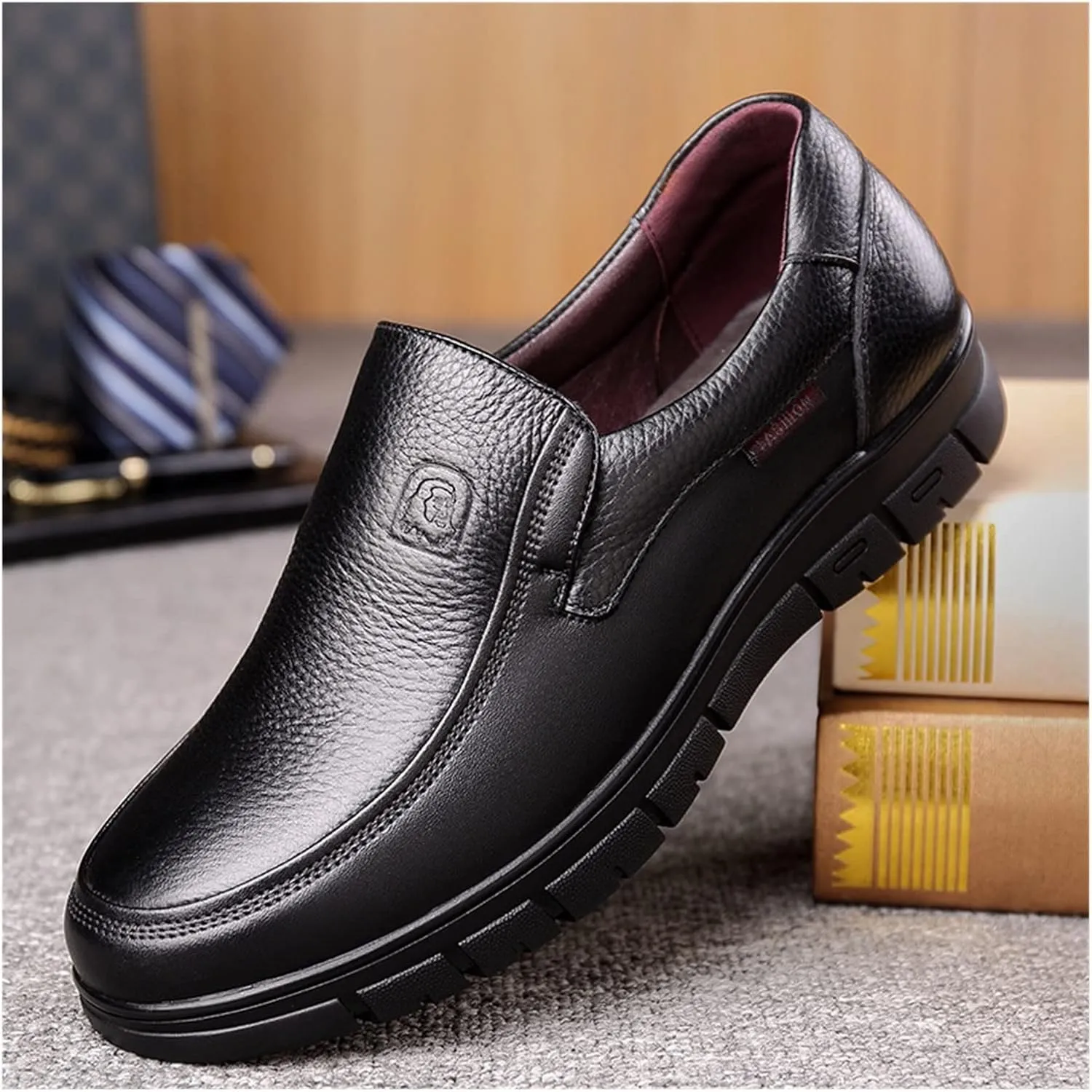 Men's Shoes Business Casual Men's Leather Shoes Genuine Leather Soft Sole Soft Leather