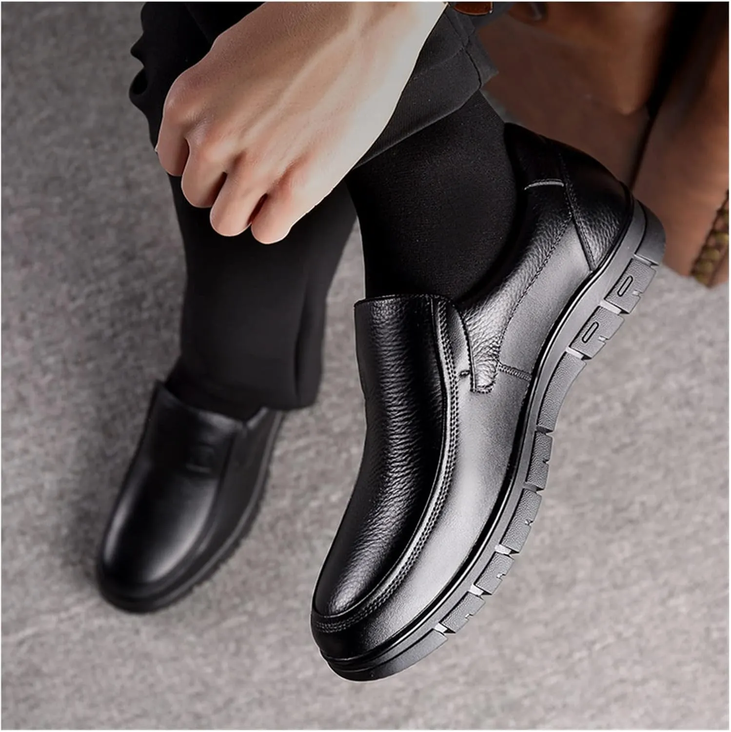 Men's Shoes Business Casual Men's Leather Shoes Genuine Leather Soft Sole Soft Leather
