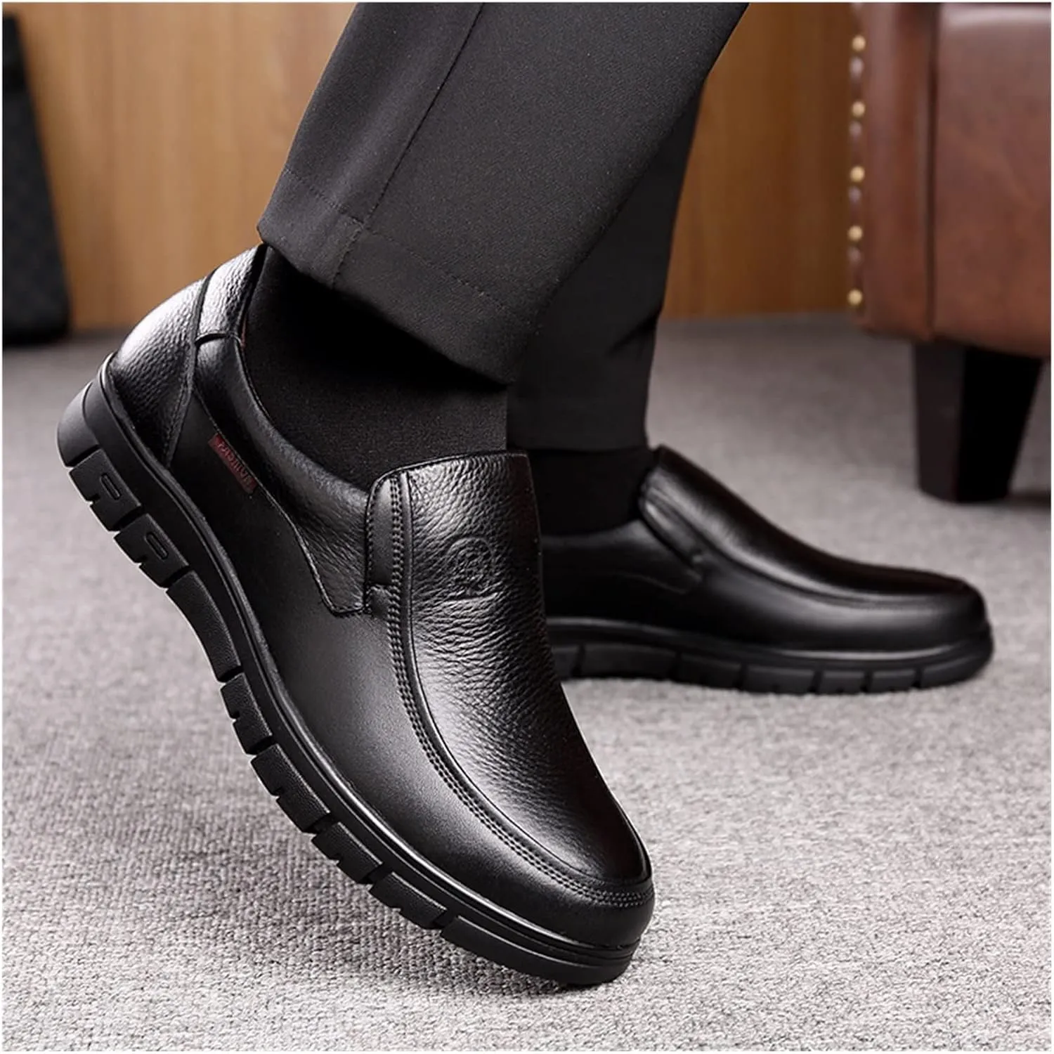 Men's Shoes Business Casual Men's Leather Shoes Genuine Leather Soft Sole Soft Leather