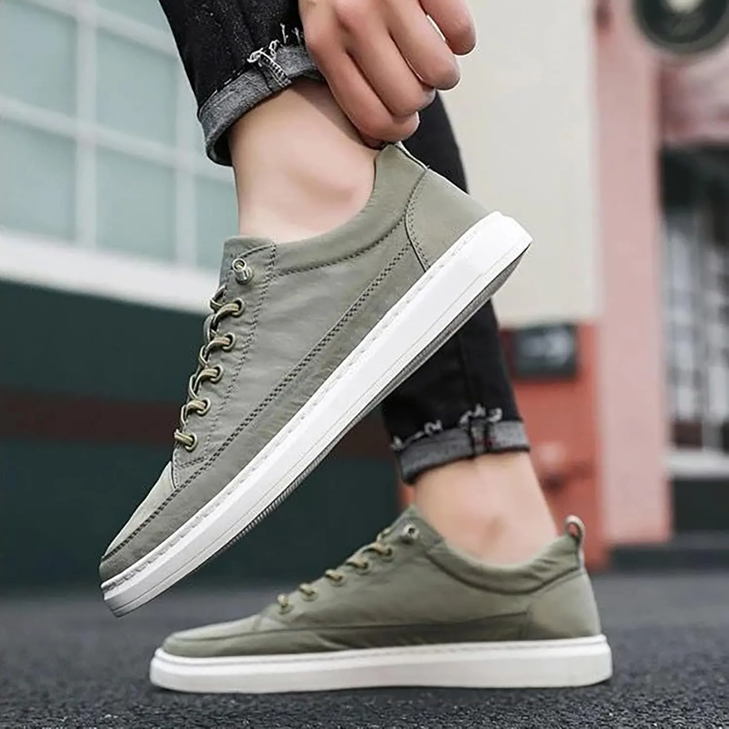 Mens Slip On Sneakers Wide Width Non Slip Shoes Mules for Women Flats Comfortable & Lightweight Loafers for Women Wide Womens Sneakers Wide Width