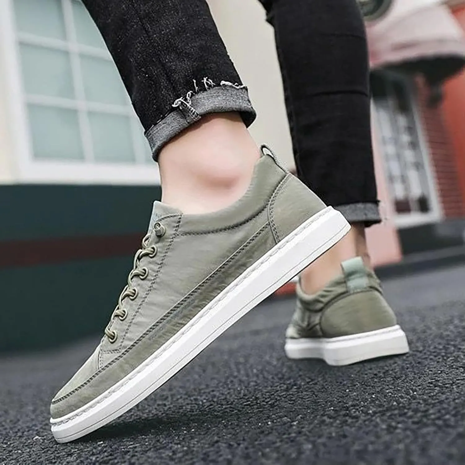 Mens Slip On Sneakers Wide Width Non Slip Shoes Mules for Women Flats Comfortable & Lightweight Loafers for Women Wide Womens Sneakers Wide Width