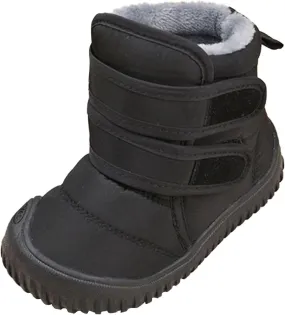 Padded Fuzzy Snow Booties For Boys Kids Open Toe Loafers Winter Ski Shoes Toddler Chunky Sole Non Slip Warm Shoes