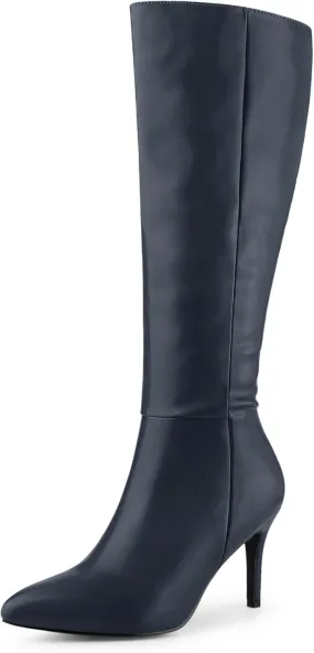 Perphy High Heels Pointed Toe Stiletto Heel Knee High Boots for Women