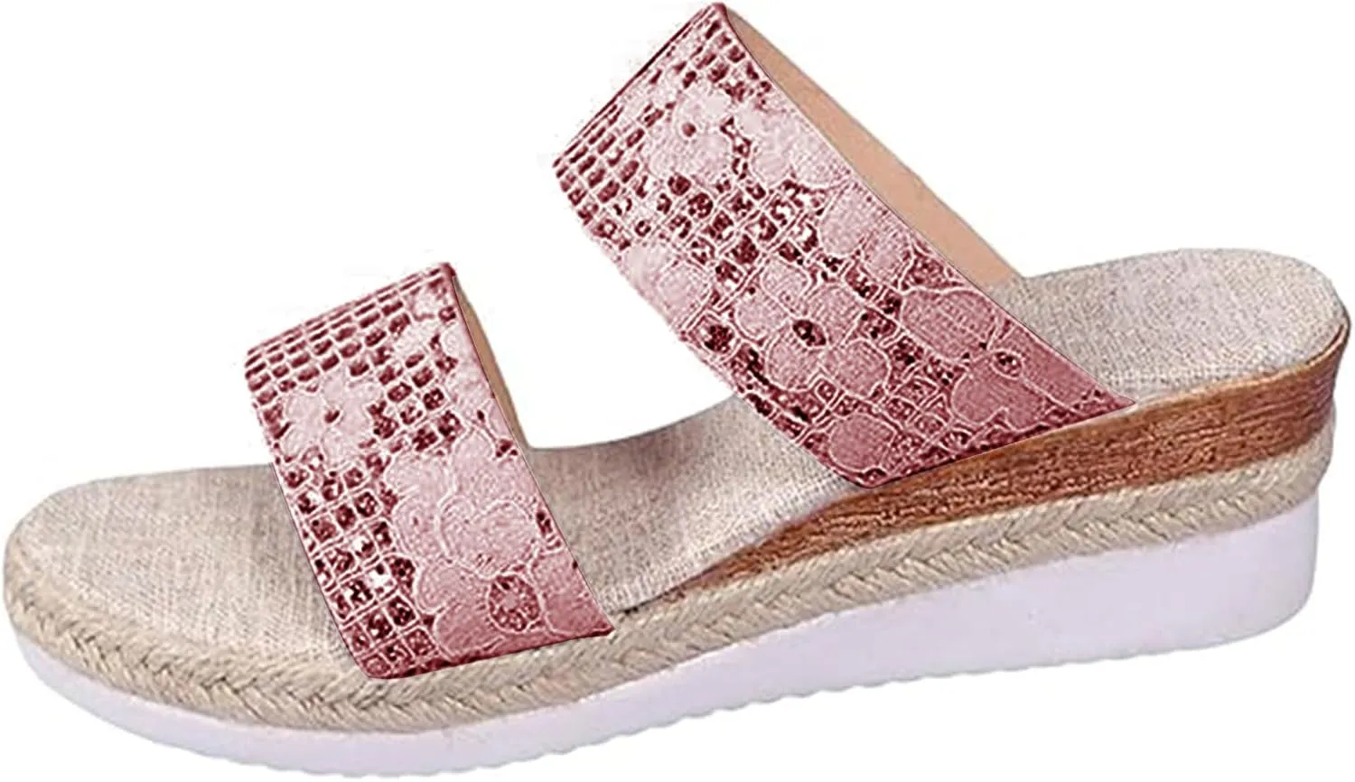 Platform Sandals Women Casual Non-Slip Wedge Open Toe Heeled Sandal with Arch Support Summer Outdoors Vocation Comfortable