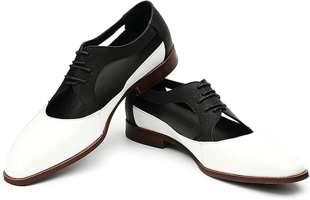 Santimon Mens Sandals Formal Dress Oxfords Business Casual Fashion Breathable Lace Up Leather Summer Shoes for Men