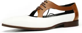 Santimon Mens Sandals Formal Dress Oxfords Business Casual Fashion Breathable Lace Up Leather Summer Shoes for Men