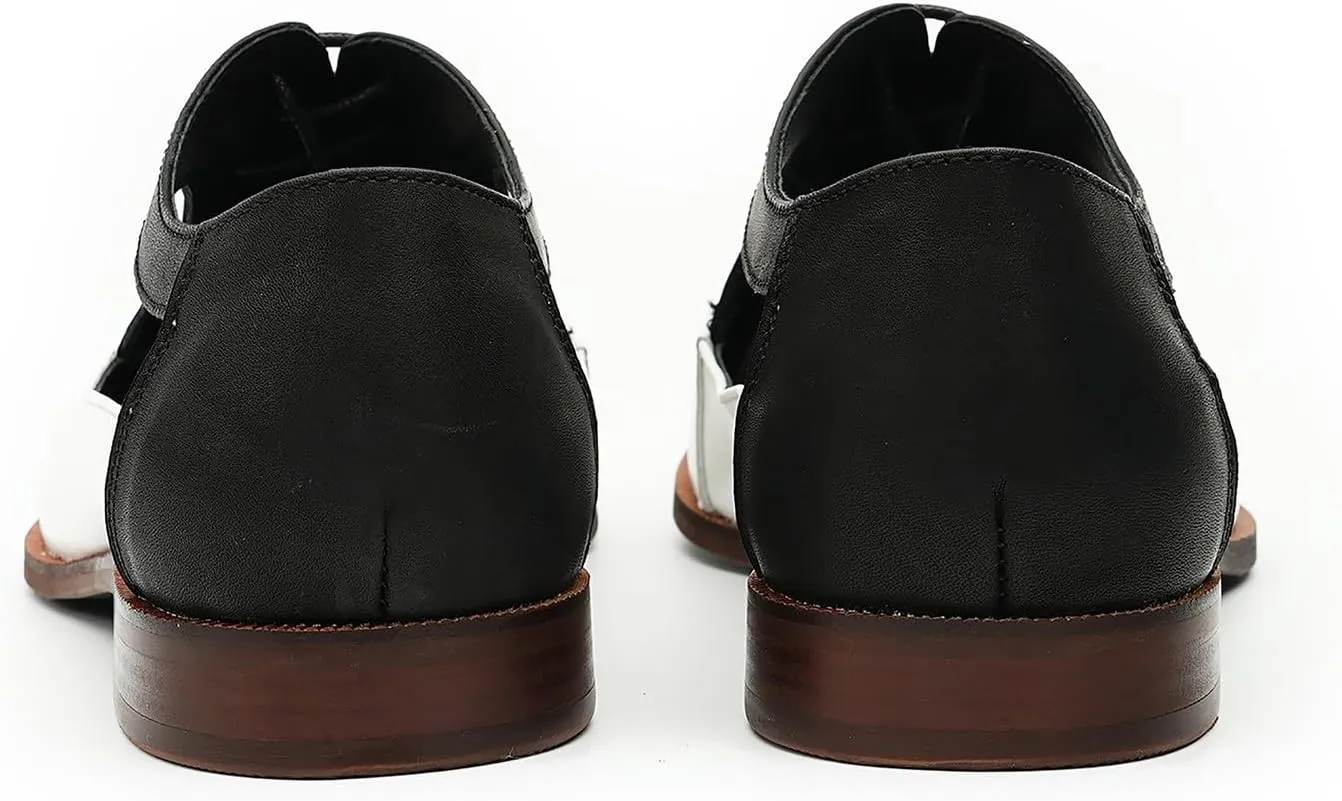 Santimon Mens Sandals Formal Dress Oxfords Business Casual Fashion Breathable Lace Up Leather Summer Shoes for Men