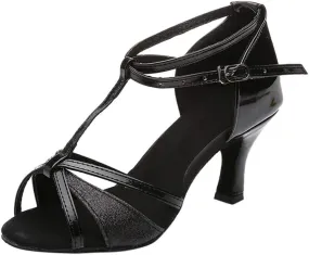 Shoes Dance Shoes Shoes Dance Latin Party Satin Girl Tango Med Heels Women's Casual Shoes Shoes Casual Leather