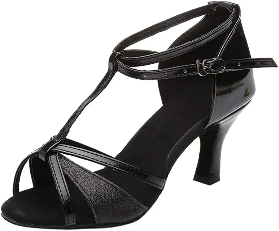 Shoes Dance Shoes Shoes Dance Latin Party Satin Girl Tango Med Heels Women's Casual Shoes Shoes Casual Leather