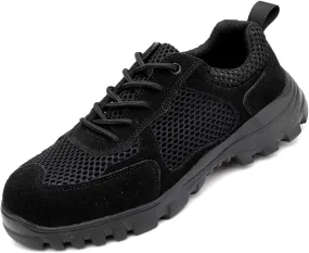 Unisex Steel Toe Cap Safety Ultra Lightweight Breathable Work Trainer Shoes Sport Sneaker Safety Shoes Men Women (Color : Black, Size : 8 US)