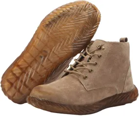 Unisex Steel Toe Cap Safety Ultra Lightweight Breathable Work Trainer Shoes Sport Sneaker Safety Shoes Men Women (Color : Brown, Size : 11 US)