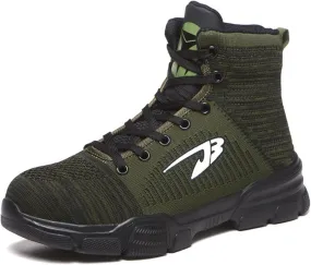 Unisex Steel Toe Cap Safety Ultra Lightweight Breathable Work Trainer Shoes Sport Sneaker Safety Shoes Men Women (Color : Green, Size : 10 US)