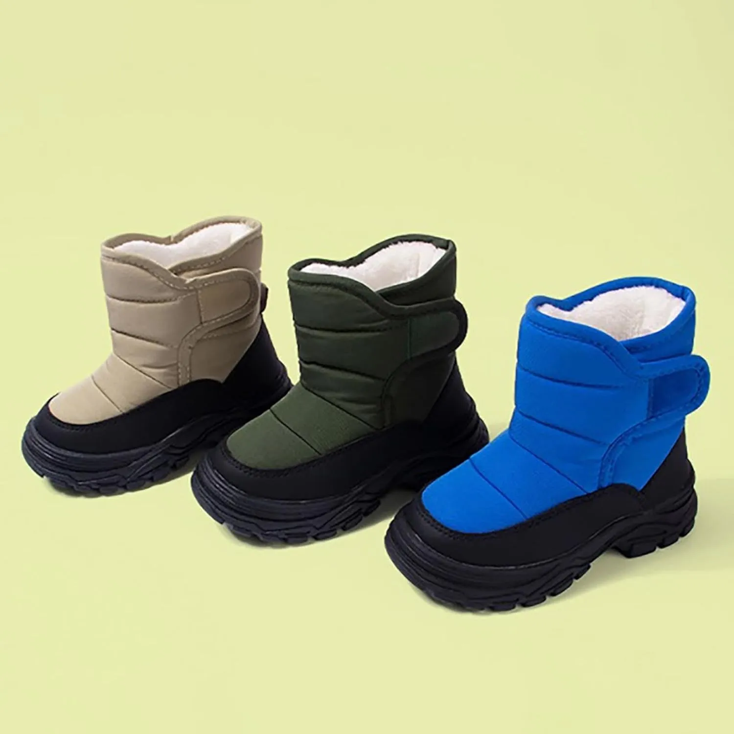 Winter Ankle Boots for Kids Boys Anti Slip Comfort Warm Lined Casual Outdoor Sports Shoes Snow Boots for Kids Size 4