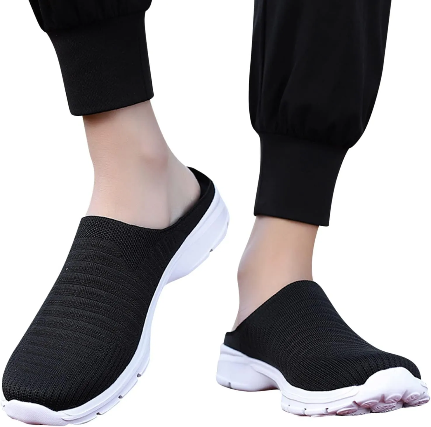 Women's Backless Walking Sneakers Summer Slip-on Womens Tennis Shoes Walking Women Shoes Casual Shoes Sneakers Platform Tennis Shoe Casual Loafers