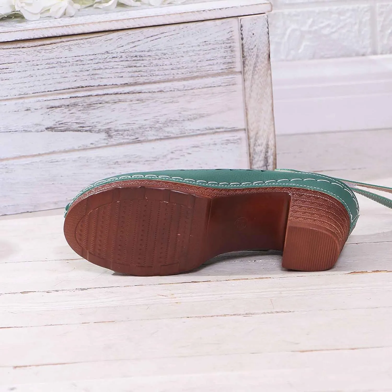 Women's Breathable Slip On Sandals with Arch Support Chunky Heel Comfortable Casual Wedge Shoes for Outdoor Beach Walking