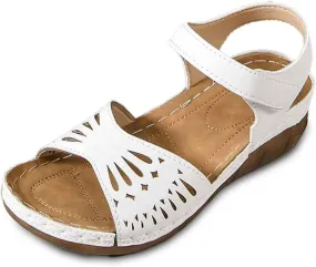 Womens Platform Clogs Closed Toe Wedge Slip On Walking Sandals Hollow Out Comfortable Wide Summer Ladies Sandals